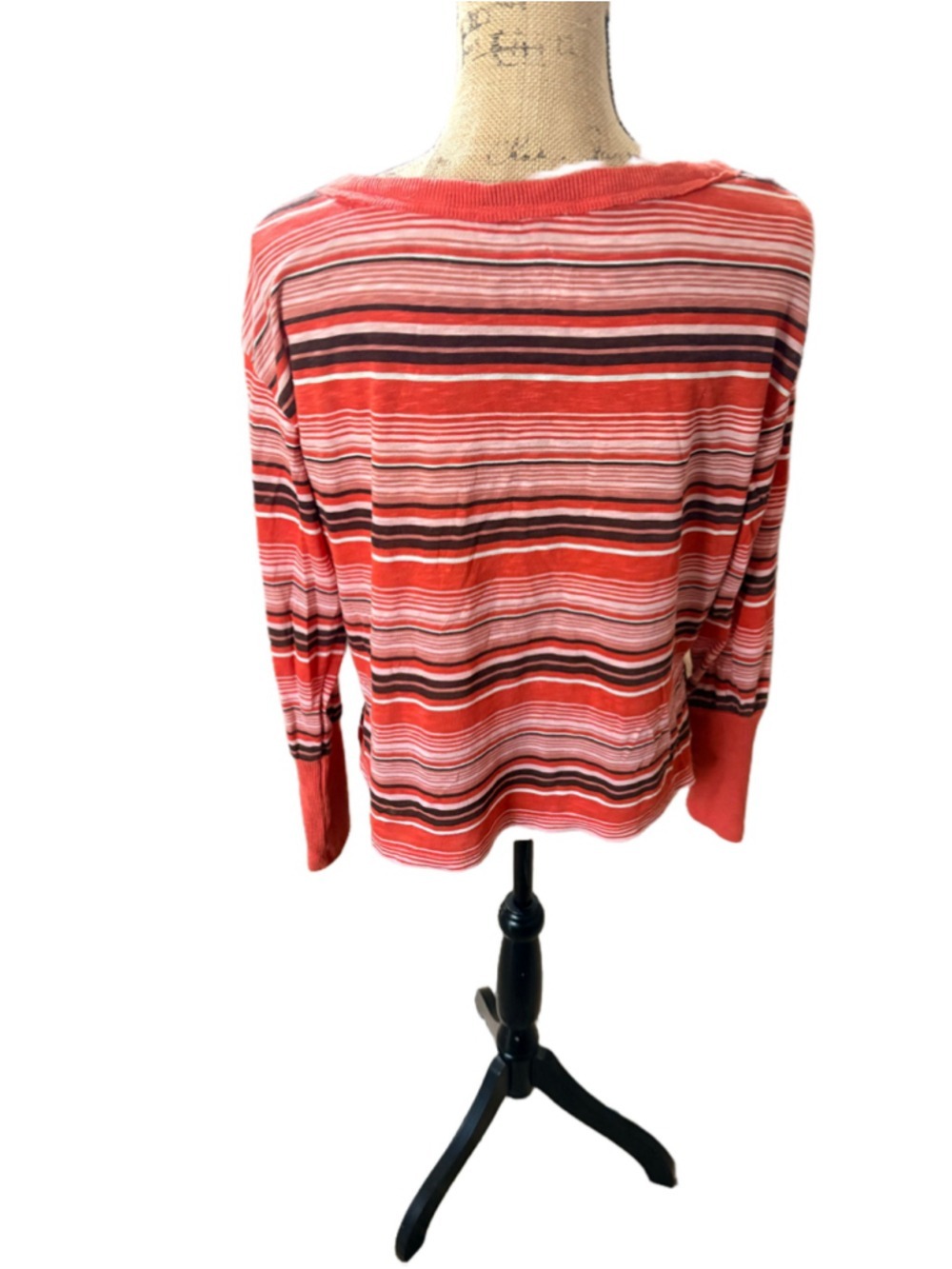 Anthropologie Pilcro Heritage Pullover Boxy Striped Blouse Size S (oversized) - Picture 4 of 8